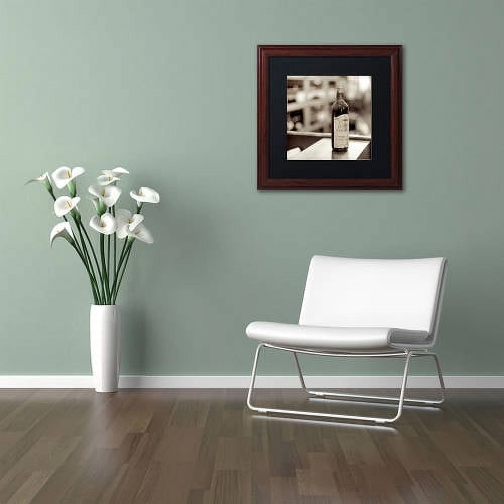Trademark Fine Art "Tuscany Caffe III" Canvas Art by Alan Blaustein, Black Matte, Wood Frame