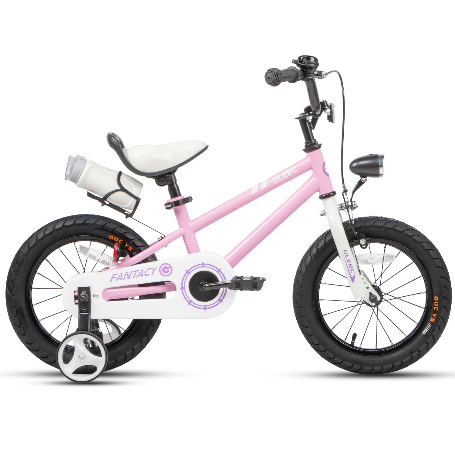 Glerc 14 Inch Kids Bike with Training Wheels and Light photo 4