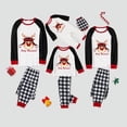 thumbnail image 4 of Pijamas familiares a juego de Navidad, diseño exclusivo, cabeza de ciervo con sombrero, Feliz Navidad, conjunto de pijamas blancos, 4 of 4