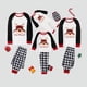 thumbnail image 1 of Pijamas familiares a juego de Navidad, diseño exclusivo, cabeza de ciervo con sombrero, Feliz Navidad, conjunto de pijamas blancos, 1 of 3