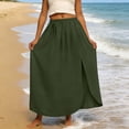 thumbnail image 4 of GUACER High Waisted Maxi Skirt for Women Side Slit Boho Flowy Long Skirt Casual Summer Beach Skirts, 4 of 6