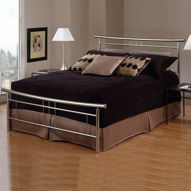 Hillsdale Soho Metal Bed in Brushed Nickel FinishKing