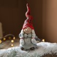 thumbnail image 2 of putnchl Christmas Painted Resin Gnome Ornaments Christmas Decorations Accessories Desktop Scene Layout Props, 2 of 3