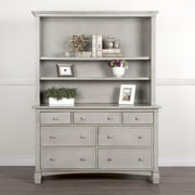 Evolur Cheyenne and Santa Fe Hutch, Vintage Grey