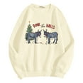 thumbnail image 6 of Donk The Halls Christmas Sweatshirts for Women 2025 Long Sleeve Crewneck Funny Donkey Graphic Sweatshirt Pullover Tops, 6 of 8