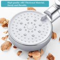 thumbnail image 4 of ZHAOCHENG Cabezal de ducha de alta presión, ducha de mano con ahorro de agua, cabezal de ducha para baño, interruptor de un botón, salida de agua grande, 5 tipos de experiencia de ducha, cabezales de, 4 of 5