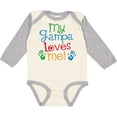 thumbnail image 3 of Inktastic My Gampa Loves Me Boys Girls Boys or Girls Long Sleeve Baby Bodysuit, 3 of 5