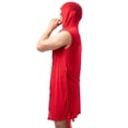 thumbnail image 4 of Men's Hooded Robe, Soft Lightweight Bathrobe for Men with Pockets, Casual Long Sleeve Lounge Robe for Home, Shower, or Pool, 4 of 8