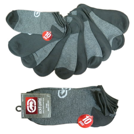 Image of 180 Pairs Wholesale Lot of Ecko Men s Quick Dry Logo No Show Socks Athletic 10-13 (Marled 40 Pairs)