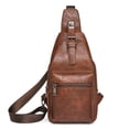 thumbnail image 2 of Large Capacity Retro Shoulder Bags Business Carry-on Bags Men Chest Bags Women Crossbody Bags, 2 of 4