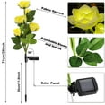 thumbnail image 3 of Gustave Solar LED Garden Lights with 5 Rose Flowers, Waterproof Outdoor Decorative Stake Lights for Patio Pathway Yard Lawn (Yellow), 3 of 11