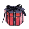 thumbnail image 2 of Black Explosion Box Creative Explosion Gift Box DIY Photo Album Scrapbook Surprise Box Exquisite Polygon Gift Box for Valentine Day Anniversary Gift, 2 of 9