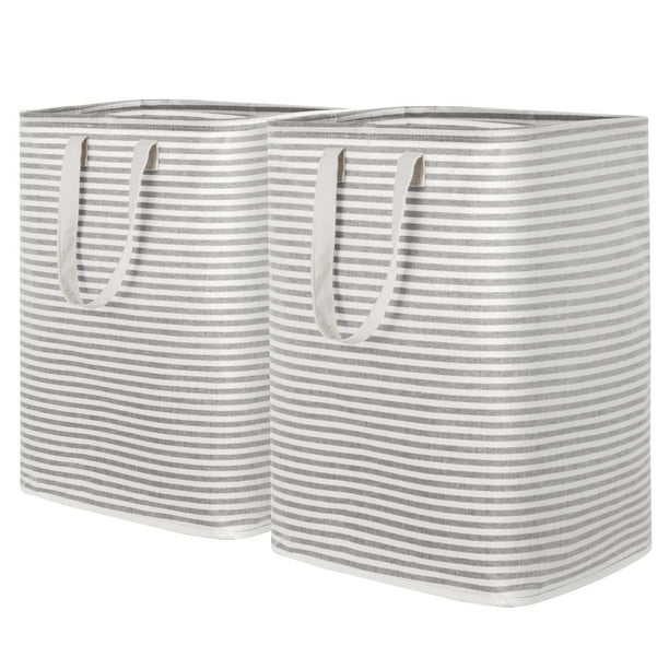 Cesto de ropa Lifewit, tamaño grande, plegable, 2 unidades, 180 L, color gris