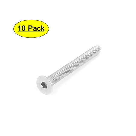 

Uxcell M5 x 50mm 304 Stainless Steel Hex Socket Countersunk Flat Head Screw Bolts (10-pack)