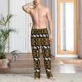 thumbnail image 2 of Picia traditional Elephant Pattern Mens Soft Woven Cotton Elastic Waistband Sleep Pajama Pant Lounge Sleep Pant With Pockets And Drawstring-Small, 2 of 6