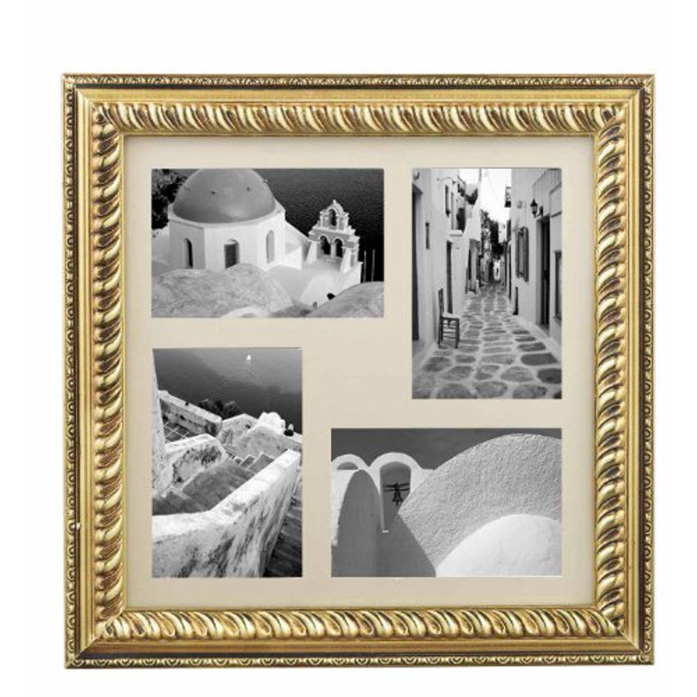 12X12 GOLD COLLAGE FRAME 12X12 GOLD 4 PHOTO COLLAGE FRAME Frame