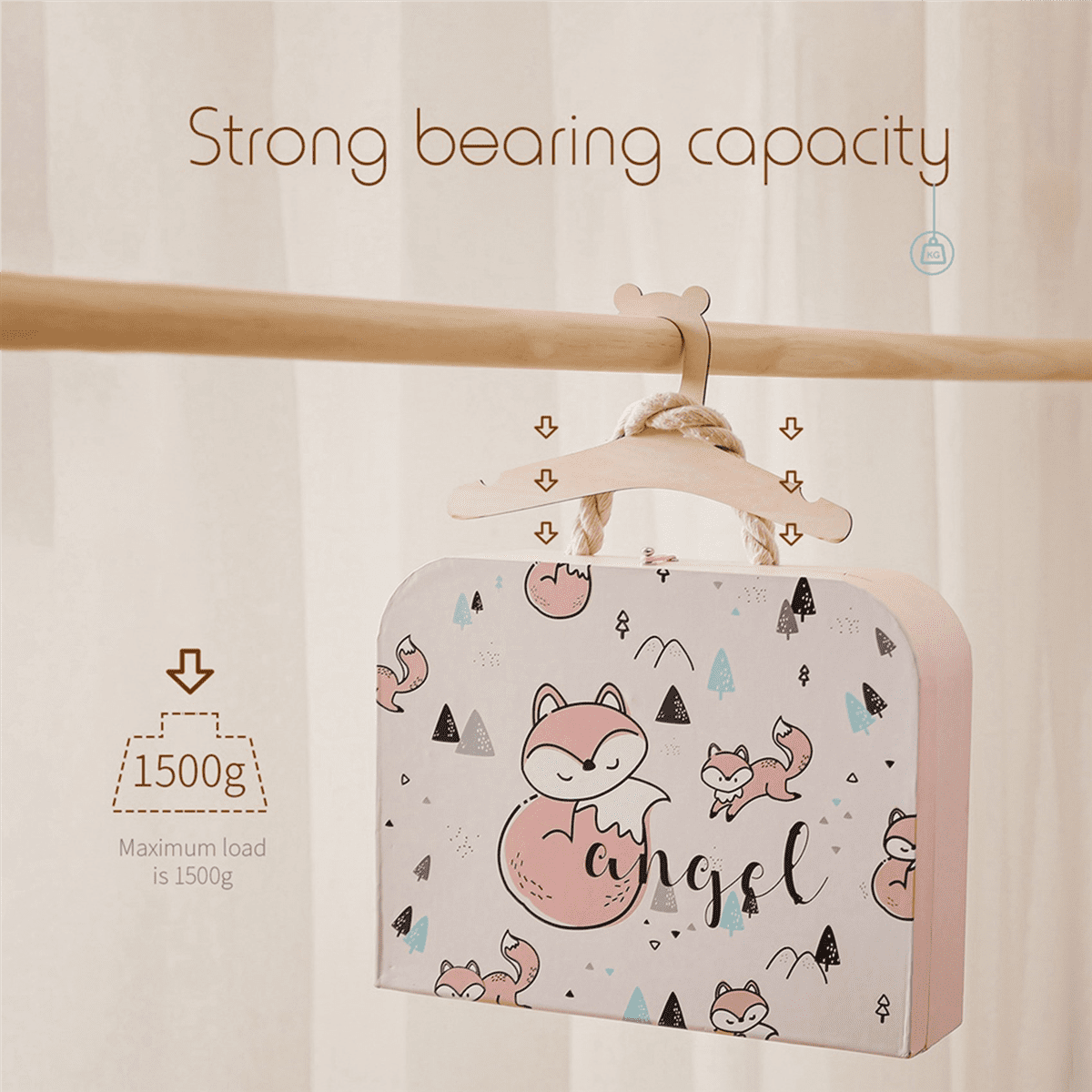 90 Pcs Wooden Hanger for Baby Clothes Natural Wood Hanger for Baby Clothes Hanger Rack Room Nursery Decor for Kids