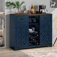 thumbnail image 2 of LIVILAND 2-piece Set of 58" TV Stand and 47" Bar Wine Cabinet - Navy Blue, 2 of 20