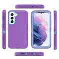 thumbnail image 5 of Samsung Galaxy S22 / S22 Plus case, Takfox 3 in 1 Dual Layer Shockproof Drop Protection Outdoor Sports Hybrid Bumper Rubber Cover Defend Matte Phone Case,Purple, 5 of 7