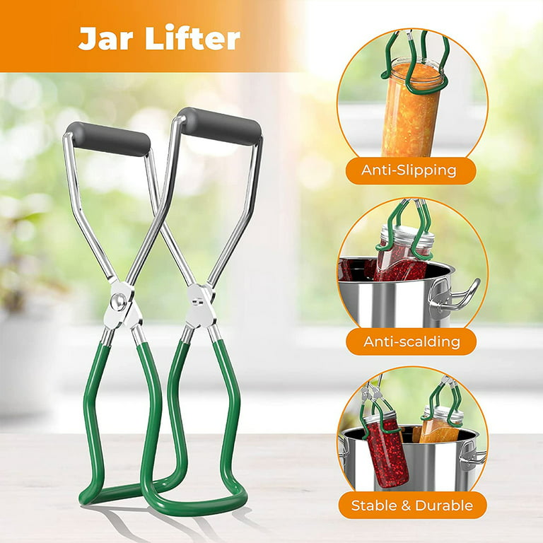 Canning Supplies Starter Kit - Canning Kit, Canning tools, Canning  Equipment - Canning Set: Canning Jar Lifter, Scissor Tongs and more Canning