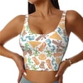 thumbnail image 2 of Picia Simple Drawing Sports Bra for Women,Padded Strappy Sports Bras Medium Support Yoga Bra with Removable Cups,Running Yoga Bra-Medium, 2 of 9