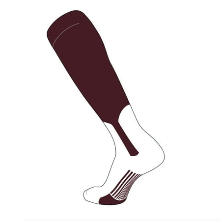 TCK Elite Baseball Knee High Stirrup Socks (A, 7in) Maroon, (Best Stirrups For Bad Knees)