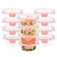 thumbnail image 1 of Juego de 12 Contenedores de Vidrio para Alimentos GULFLIN Herméticos de 13 oz, 1 of 6