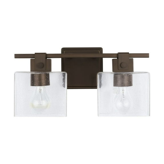 2 Light Urban/Industrial Bath Vanity Approved For Damp Locations In Urban/Industrial Style 15.5 High By 8 Wide Capital Lighting 139124Or-498