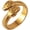 Double Head Snake Gold, variant on Snake Ring Men Women Gothic Jewelry Retro Animal Fashion Personality Stainless Steel Ring