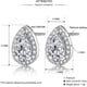 thumbnail image 2 of Forever Love 18k Gold Plated Womens Cubic Zirconia Stud Earrings Crystal Wedding Jewellery - - -, 2 of 4