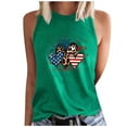 thumbnail image 2 of Titcea 4th of July Tank Top for Women USA Flag Printed Sleeveless Patriotic Sexy Top Hawaiian Beach Holiday Sports Workout Running Shirts, 2 of 4