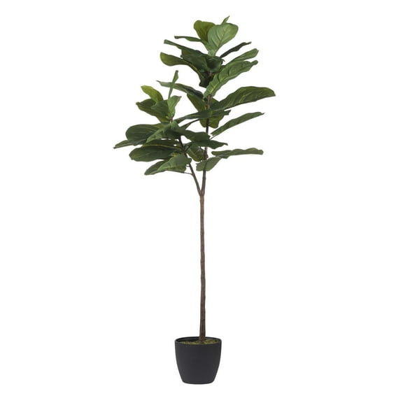 A&B Home Fiddle-Leaf Fig Tree - Green-Color:Green,Style:Botanical