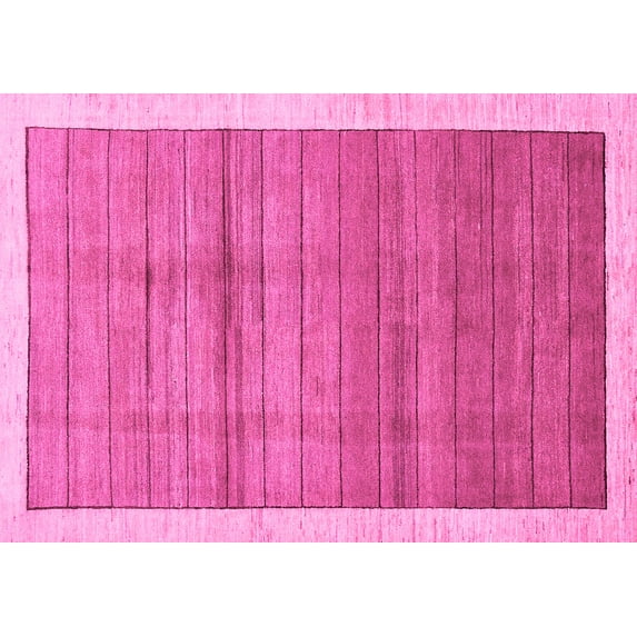 Ahgly Company Indoor Rectangle Abstract Pink Modern Area Rugs, 5' x 8'