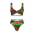 thumbnail image 5 of Honeii Chameleon Print Women’s Bikini Set,Two Piece Swimsuit Bathing Suits,Stylish High Elasticity Swimwear for Beach and Pool, 5 of 7