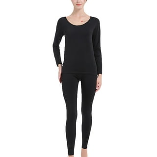 Wearslim® Women’s Cotton Quilted Winter Lightweight Thermal Underwear, Long  Johns Bottom and Spaghetti Set with Fleece Lined Soft Warmer