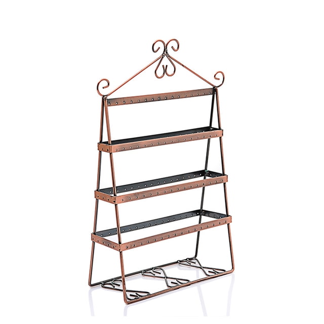 Organizador de agujeros de tachuela sweethay soporte de metal de doble cara para pendientes
