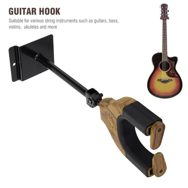 Herwey Guitar Wall Mount Hook Adjustable Wall Hanger Holder for