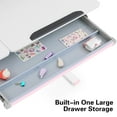 thumbnail image 6 of 39" Wide Adjustable Height Kids Desk Study Child Table with Tilting Desktop, Steel Frame, Drawer, Bookshelf Hutch (Pink), 6 of 9