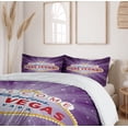 thumbnail image 5 of Ambesonne Las Vegas Duvet Cover Set, Sign Starburst Stripes, Calking, Multicolor, 5 of 5