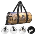 thumbnail image 5 of Easygdp Vintage Wildlife Protection Travel Bag, Camping, Weekend, Carry On Overnight Duffel Bag with Shoulder Strap, 5 of 8