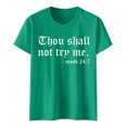 thumbnail image 4 of B91xZ Hauts à Col Rond pour Femmes Chemises Amples Surdimensionnées Tee-Shirt Basique, Vert Menthe m, 4 of 4