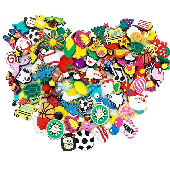 Other 100Pcs Colorful Different Unisex-Adult Shoe Charms for Shoe Decoration