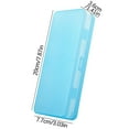 thumbnail image 2 of JeashCHAT Double-sided Stationery Box Hard Pencil Case Translucent Frosted Plastic Pencil Box with Snap-tight Lid for School Students, Blue, 2 of 4
