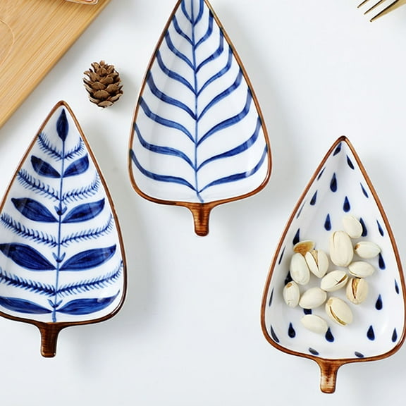 LEORX Condiment Dish Ceramic Blue 1Set