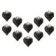 thumbnail image 2 of 10 piezas de dijes de corazón esmaltados con purpurina para hacer pendientes y accesorios de joyería. Negro, 2 of 9