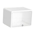 thumbnail image 2 of Caja de almacenamiento moderna y resistente al polvo con tapa abatible para el escritorio: uso versátil: vitrina para cosméticos, caja de papelería pa, 2 of 7
