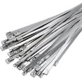 thumbnail image 1 of 50 Pieces Stainless Steel Cable Ties, 300mm4.6mm Stainless Steel Cable Ties, Stainless Steel Cable Ties For Exhaust Winding, Bundled Cables, Maintain, 1 of 5