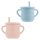 thumbnail image 1 of 2 vasos de silicona con pajita para bebés y niños pequeños con 2 asas, 1 of 6