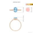 thumbnail image 3 of ANGARA Natural Oval Solitaire 1 ct Aquamarine Engagement Ring in 14K Rose Gold for Women (Size-8x6mm) | March Birthstone, Birthday, Anniversary, Jewelry Gift for Women | Natural Aquamarine Ring, 3 of 7