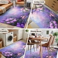 thumbnail image 5 of Area Rugs 2.7'x5', Purple Lavender Carpet for Living Room Bedroom Dining Room, Spring Watercolor Country Wildflowers Throw Kitchen Rugs Non Slip Washable Rectangle Indoor Outdoor Rugs, 5 of 8